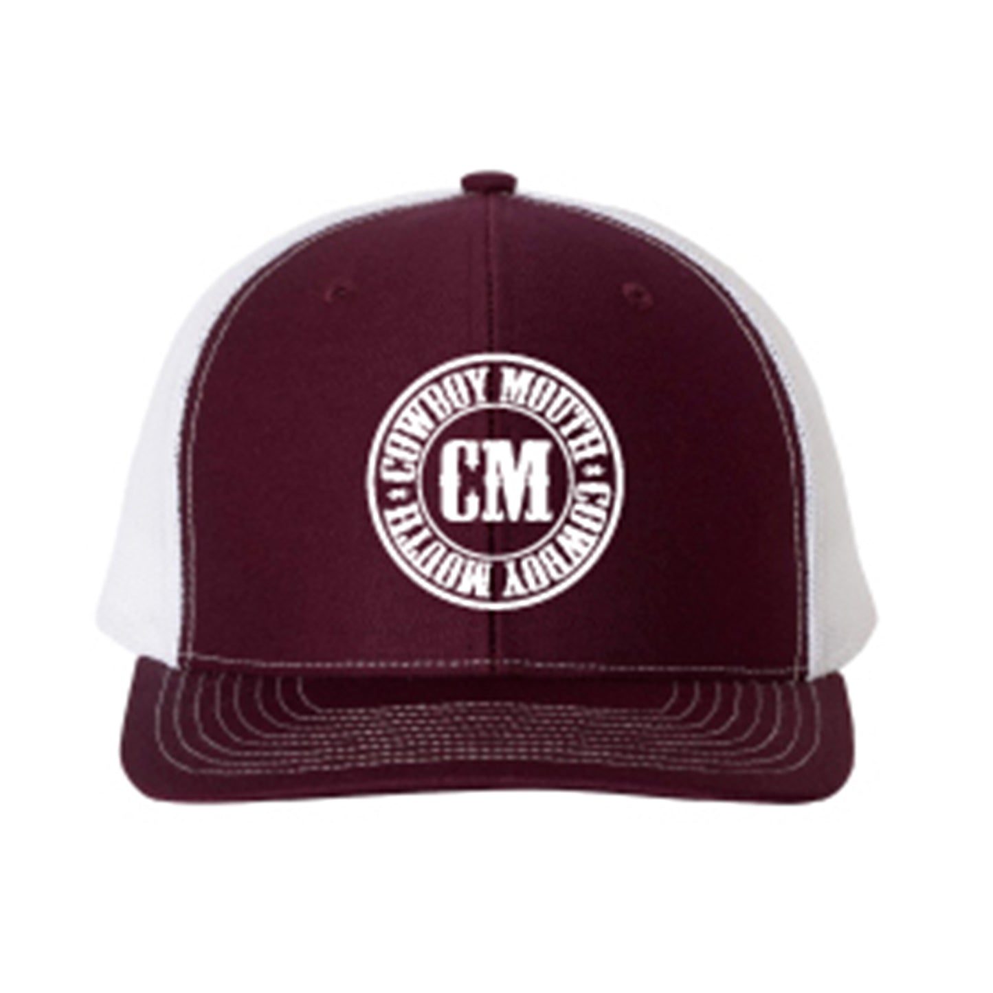 Maroon/White Hat with Logo