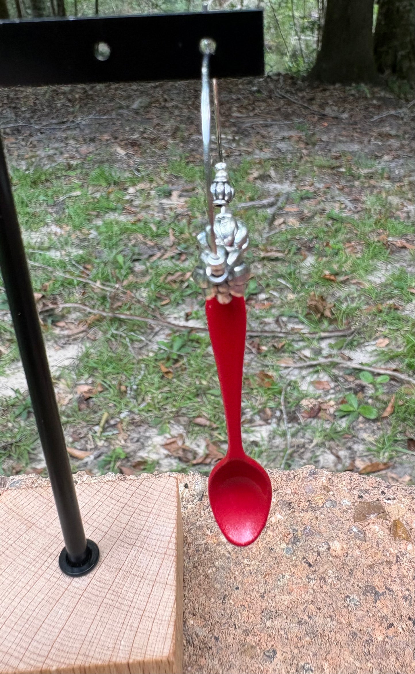 Red Spoon Earrings