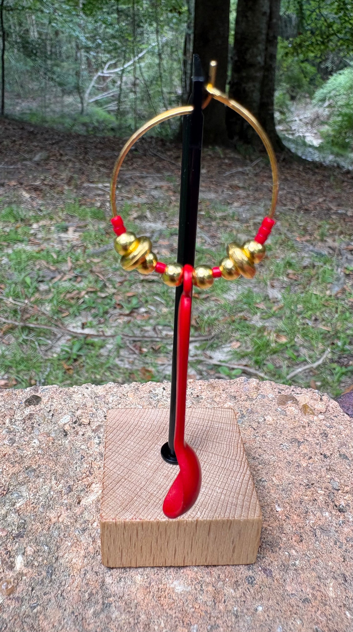 Red Spoon Earrings