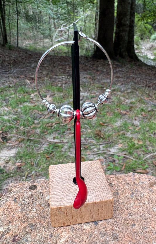 Red Spoon Earrings
