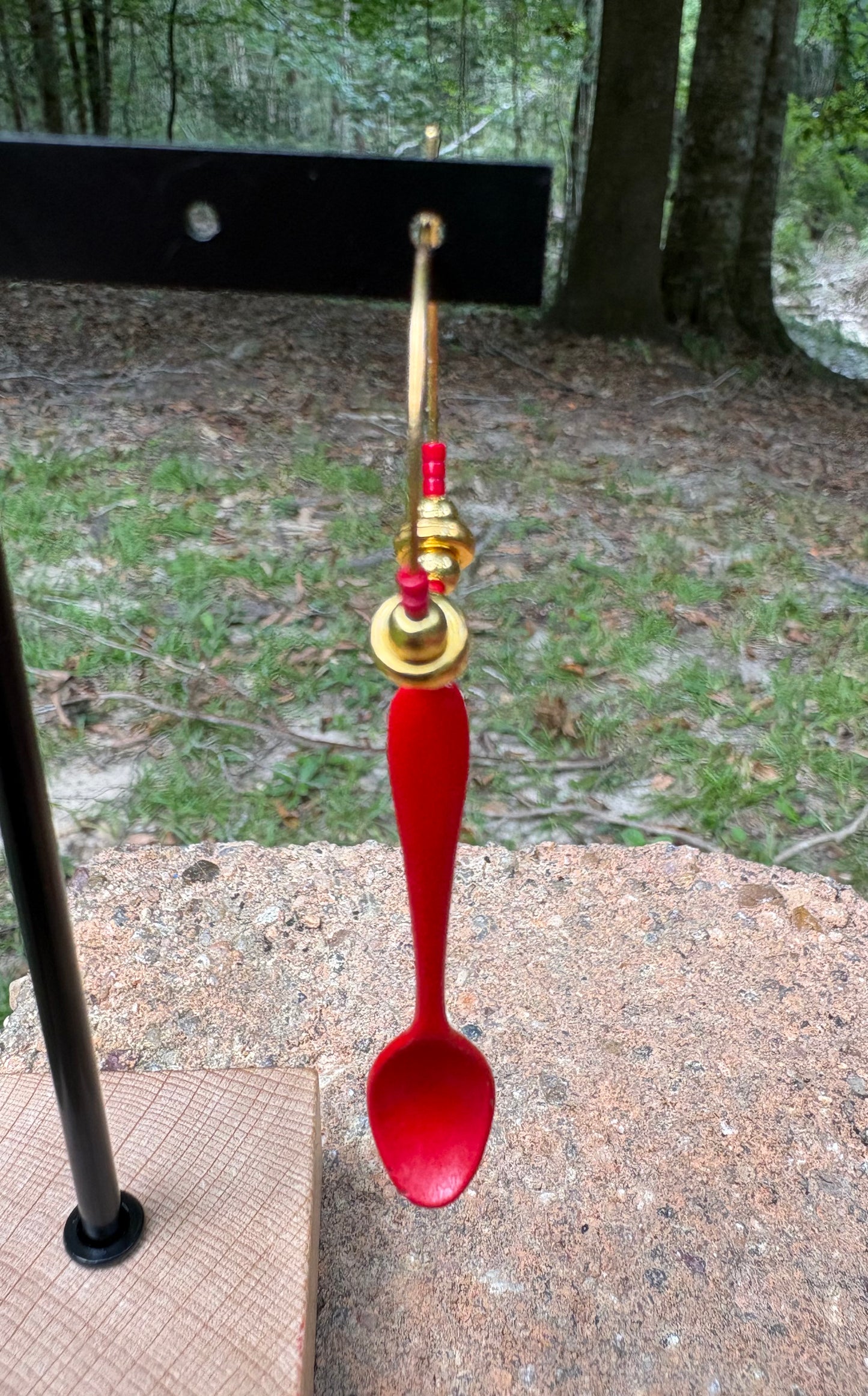 Red Spoon Earrings